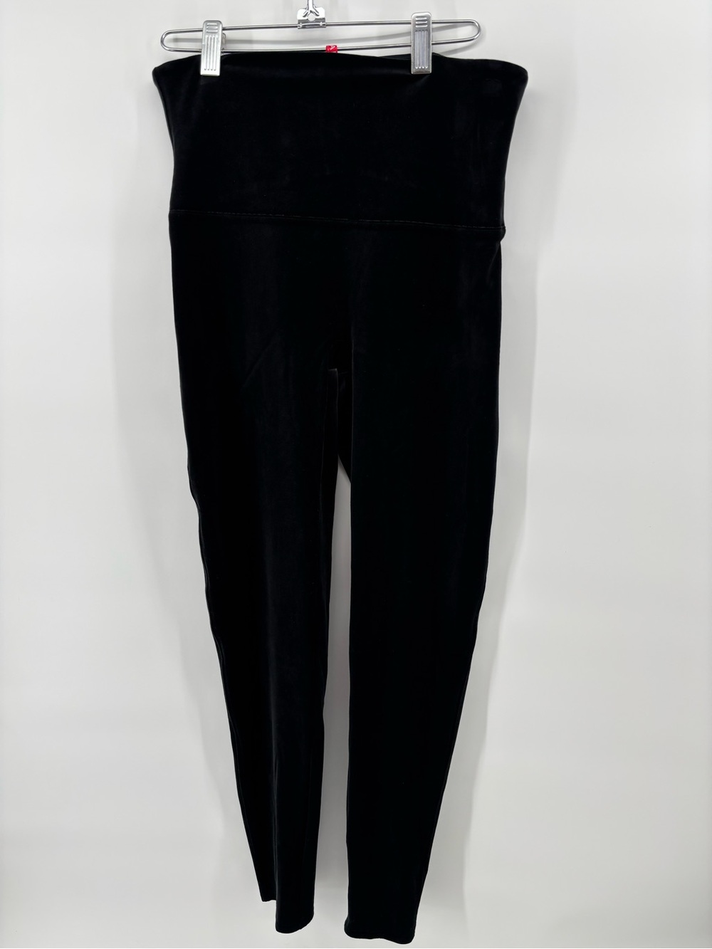 Like NEW Spanx Black Velvet XL High-Waist Black Leggings. Fits 14-16 Fall Layer